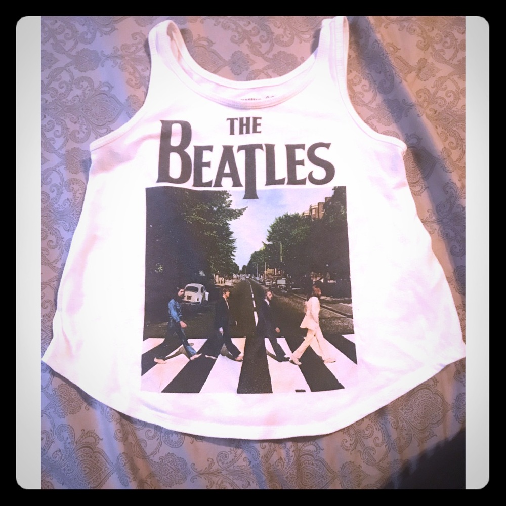 Kids white Beatles tank top